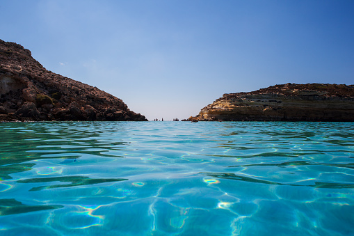 vue proche de la plage Spiaggia dei Conigli