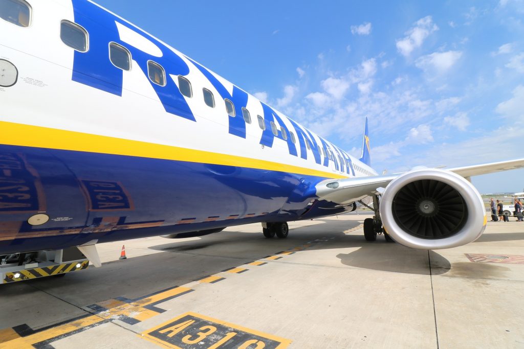 Départ d'un vol Ryanair